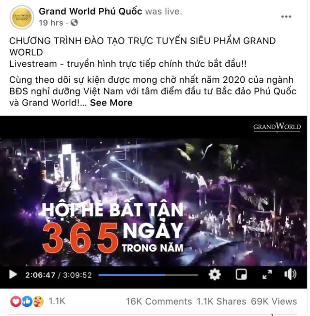 Sự kiện thu hút hơn 69.000 lượt xem, hơn 16.000 lượt bình luận và gần 1.200 lượt chia sẻ - trở thành sự kiện trực tuyến thành công nhất ngành BĐS Việt Nam