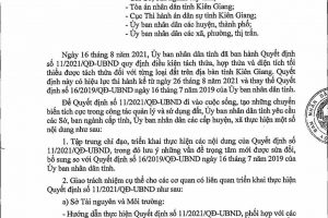 Văn bản số 1366/UBND-KT về việc Thực hiện quy định tách thửa, hợp thửa đối với từng loại đất Phú Quốc
